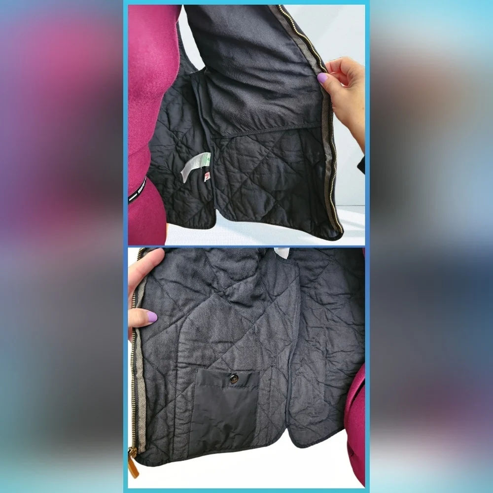 J. Crew Sussex Quilted Primaloft Vest Jacket Coat Navy Blue Men's